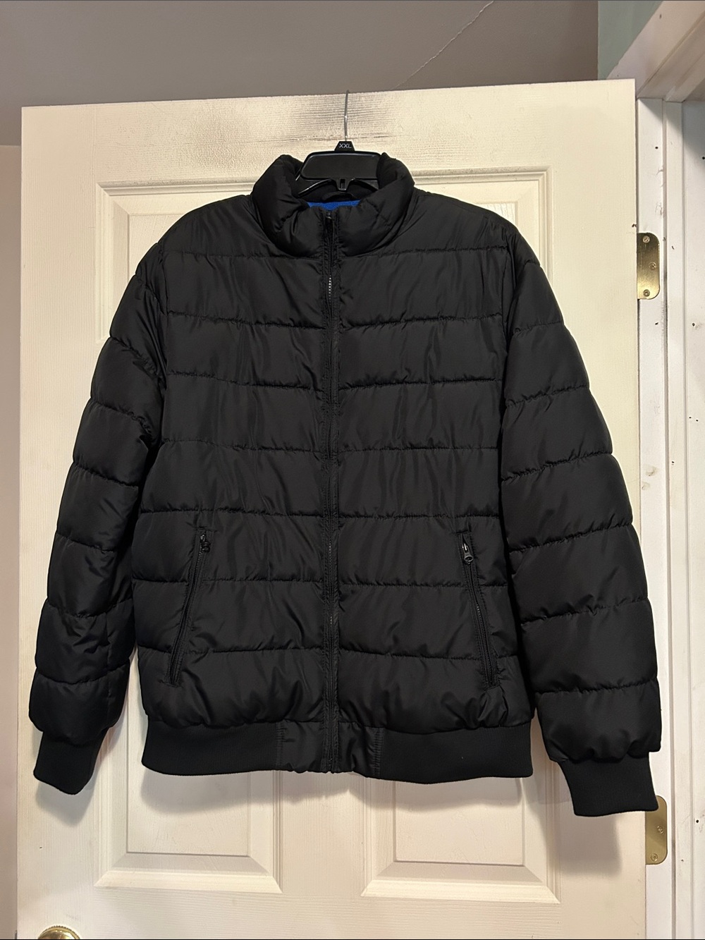 GAP Men's Black Quilted Puffer Bomber Jacket Size Medium